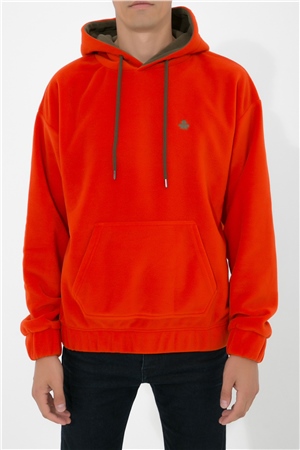 ADAM BOXES Oversize Kapüşonlu Polar Sweatshirt N-Myndo - Turuncu