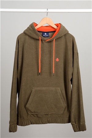 ADAM BOXES Oversize Kapüşonlu Polar Sweatshirt N-Myndo - Haki