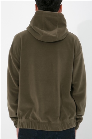 ADAM BOXES Oversize Kapüşonlu Polar Sweatshirt N-Myndo - Haki