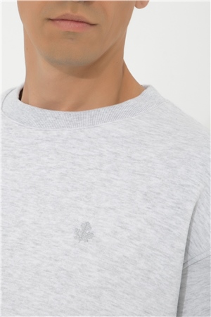 ADAM BOXES Oversize O-Yaka Sweatshirt N-Alinda - Açık Gri