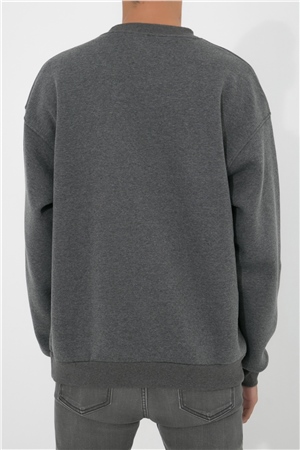 ADAM BOXES Oversize O-Yaka Sweatshirt N-Alinda - Antrasit