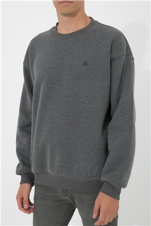 ADAM BOXES Oversize O-Yaka Sweatshirt N-Alinda - Antrasit