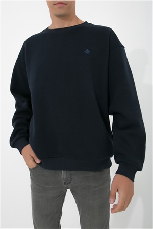 ADAM BOXES Oversize O-Yaka Sweatshirt N-Alinda - Lacivert
