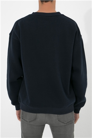 ADAM BOXES Oversize O-Yaka Sweatshirt N-Alinda - Lacivert
