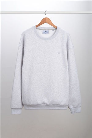 ADAM BOXES Oversize O-Yaka Sweatshirt N-Alinda - Açık Gri