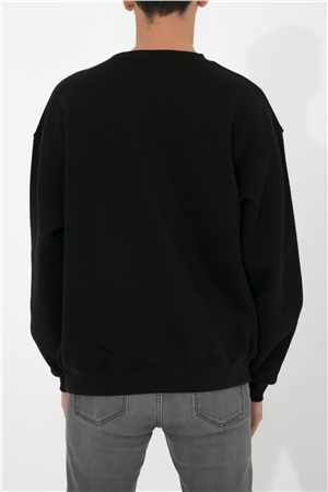 ADAM BOXES Oversize O-Yaka Sweatshirt N-Alinda - Siyah