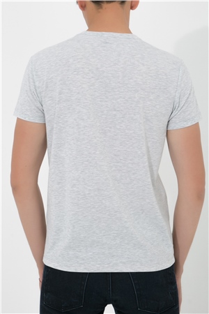 ADAM BOXES V Yaka T-shirt N-Simplo - Açık Gri