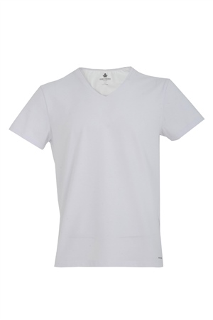 ADAM BOXES V Yaka T-shirt N-Simplo - Beyaz