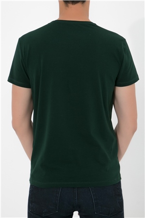 ADAM BOXES V Yaka T-shirt N-Simplo - Koyu Yeşil
