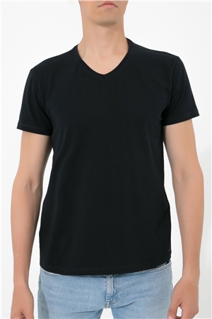 ADAM BOXES V Yaka T-shirt N-Simplo - Lacivert
