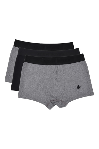 ADAM BOXES Boxer Trunk Neo-Cosy 
3lü Paket - Antrasit, Siyah