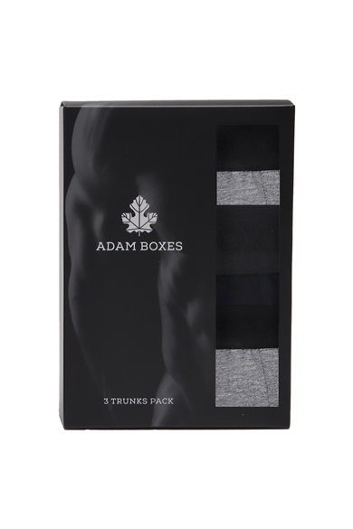 ADAM BOXES Boxer Trunk Neo-Cosy 
3lü Paket - Antrasit, Siyah