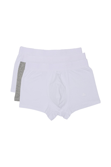 ADAM BOXES Boxer Trunk Neo-Cosy 
3lü Paket - Beyaz, Gri