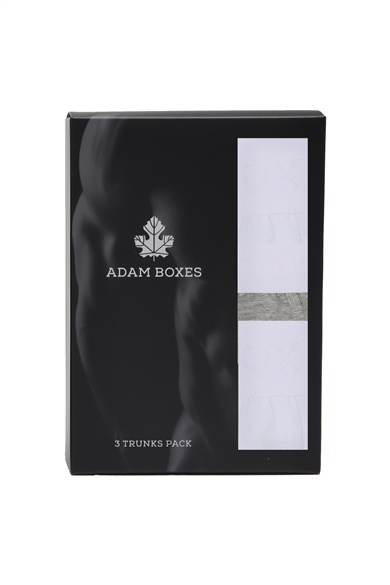 ADAM BOXES Boxer Trunk Neo-Cosy 
3lü Paket - Beyaz, Gri