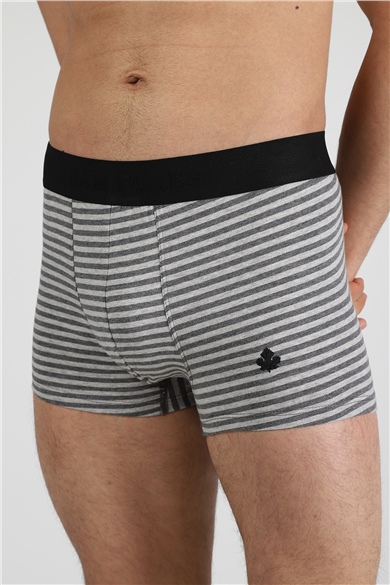 ADAM BOXES Boxer Trunk Neo-Cosy 
3lü Paket - Gri, Antrasit, Gri Çizgili