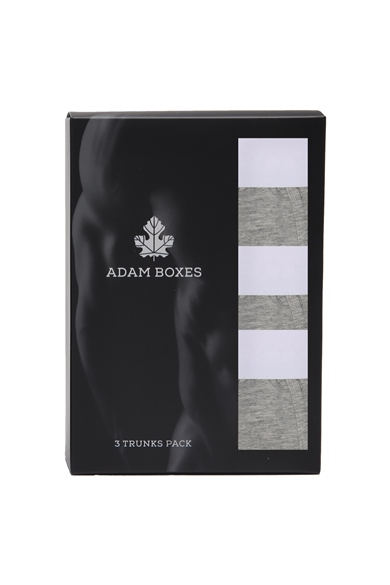 ADAM BOXES Boxer Trunk Neo-Cosy 
3lü Paket - Gri