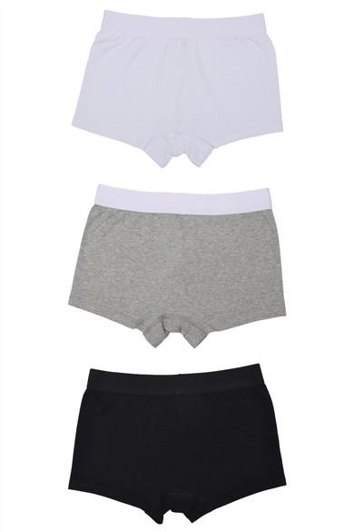ADAM BOXES Boxer Trunk Neo-Cosy 
3lü Paket - Siyah, Beyaz, Gri