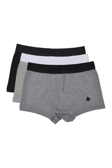 ADAM BOXES Boxer Trunk Neo-Cosy 
3lü Paket - Siyah, Gri, Antrasit