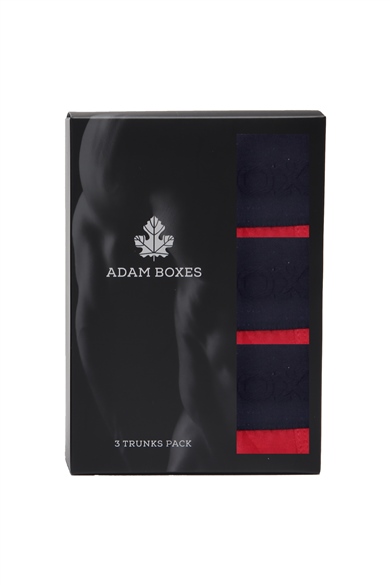 ADAM BOXES Boxer Trunk Neo-Gracia 
3lü Paket - Bordo