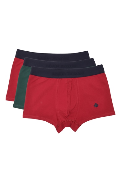 ADAM BOXES Boxer Trunk Neo-Gracia 
3lü Paket - Bordo, Koyu Yeşil