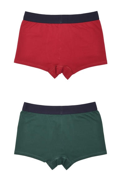 ADAM BOXES Boxer Trunk Neo-Gracia 
3lü Paket - Bordo, Koyu Yeşil