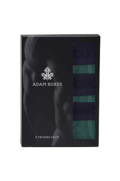 ADAM BOXES Boxer Trunk Neo-Gracia 
3lü Paket - Koyu Yeşil