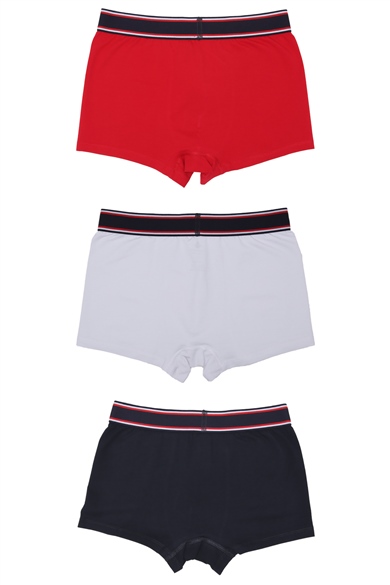 ADAM BOXES Boxer Trunk Neo-Maritime 
3lü Paket - Lacivert, Beyaz, Kırmızı
