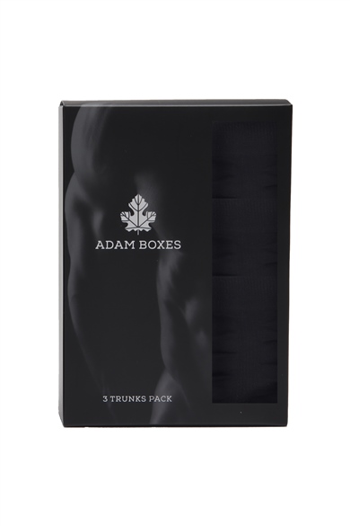 ADAM BOXES Boxer Trunk Neo-Sincosido 
3lü Paket - Siyah (Dikişsiz/Seamless)