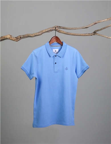 ADAM BOXES Polo Yaka T-shirt Neo-Essential - Açık Mavi
