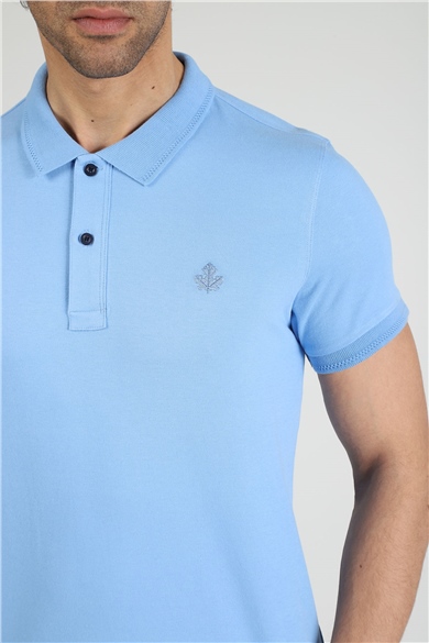 ADAM BOXES Polo Yaka T-shirt Neo-Essential - Açık Mavi