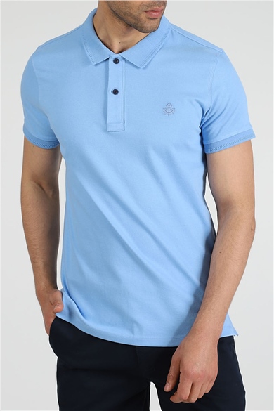 ADAM BOXES Polo Yaka T-shirt Neo-Essential - Açık Mavi