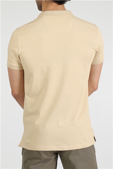 ADAM BOXES Polo Yaka T-shirt Neo-Essential - Bej