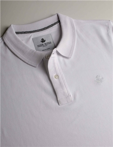 ADAM BOXES Polo Yaka T-shirt Neo-Essential - Beyaz