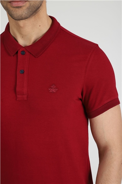 ADAM BOXES Polo Yaka T-shirt Neo-Essential - Bordo