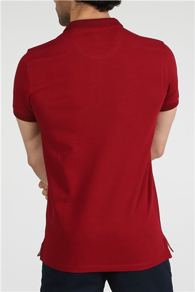ADAM BOXES Polo Yaka T-shirt Neo-Essential - Bordo