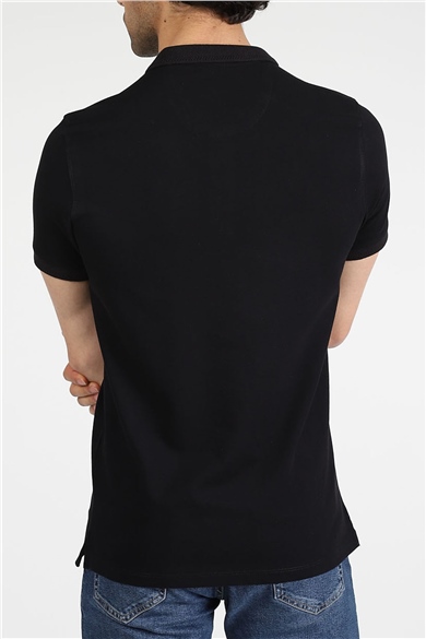 ADAM BOXES Polo Yaka T-shirt Neo-Essential -Siyah