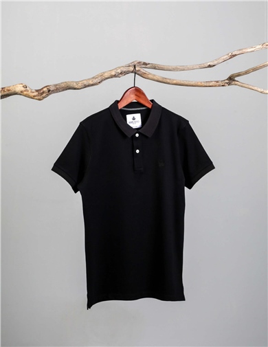 ADAM BOXES Polo Yaka T-shirt Neo-Essential -Siyah