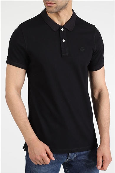 ADAM BOXES Polo Yaka T-shirt Neo-Essential -Siyah
