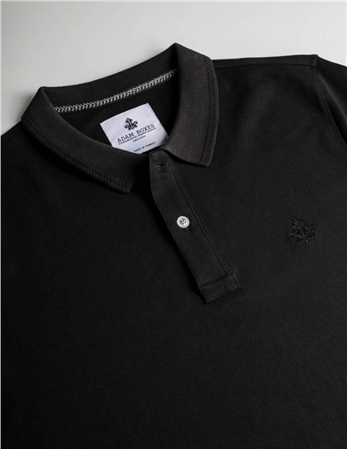 ADAM BOXES Polo Yaka T-shirt Neo-Essential -Siyah