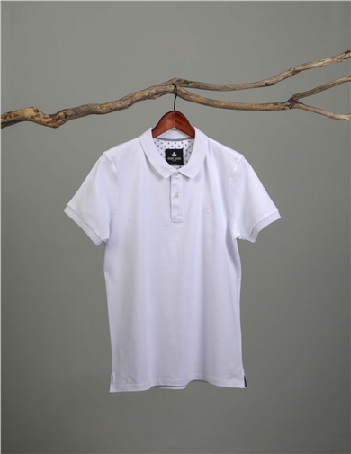ADAM BOXES Polo Yaka T-shirt Neo-Tune - Beyaz