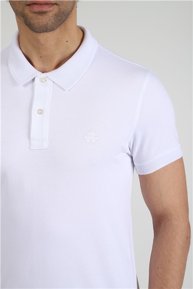 ADAM BOXES Polo Yaka T-shirt Neo-Tune - Beyaz