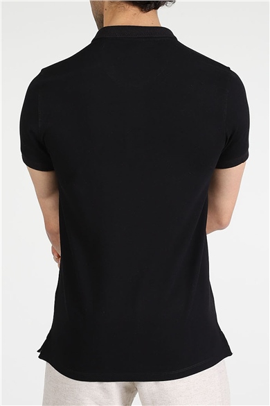 ADAM BOXES Polo Yaka T-shirt Neo-Tune -Siyah