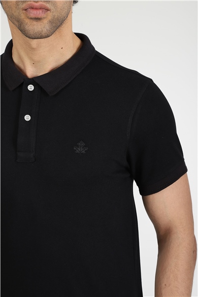 ADAM BOXES Polo Yaka T-shirt Neo-Tune -Siyah