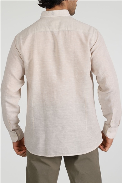 ADAM BOXES Slim Fit Gömlek Neo-Epherest - Bej