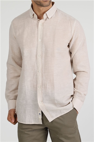 ADAM BOXES Slim Fit Gömlek Neo-Epherest - Bej