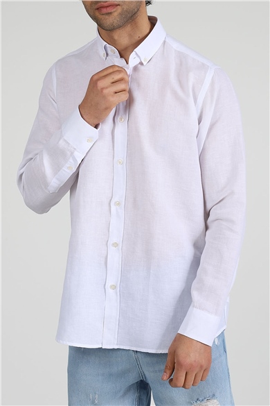 ADAM BOXES Slim Fit Gömlek Neo-Epherest - Beyaz