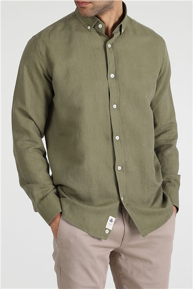 ADAM BOXES Slim Fit Gömlek Neo-Epherest - Haki