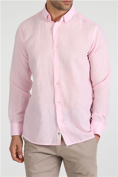 ADAM BOXES Slim Fit Gömlek Neo-Epherest - Toz Pembe