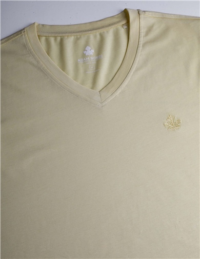 ADAM BOXES V Yaka T-shirt Neo-Alpes - Açık Sarı