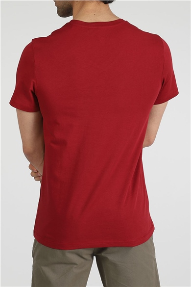 ADAM BOXES V Yaka T-shirt Neo-Alpes - Bordo